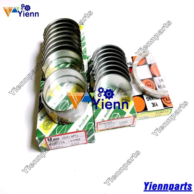Set of 2 Crankshaft Main Conrod Bearings for Bobcat 1600 (V1702, V1702BA)