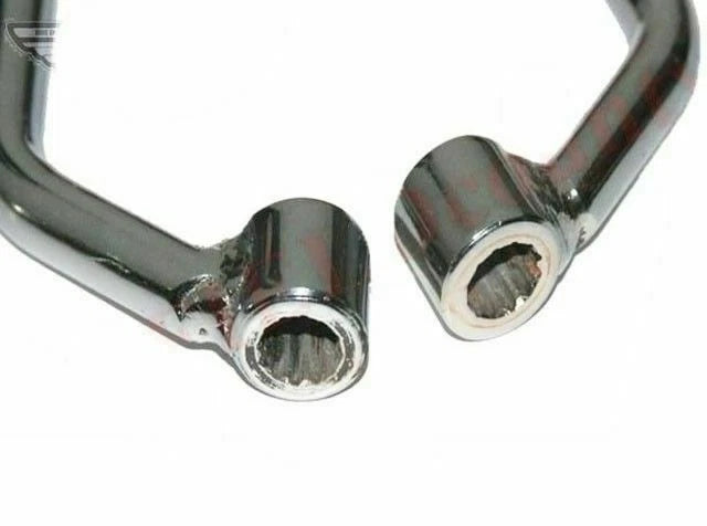 Front Foot Rest Peg Support Kit Chrome for Royal Enfield Bullet (597121)