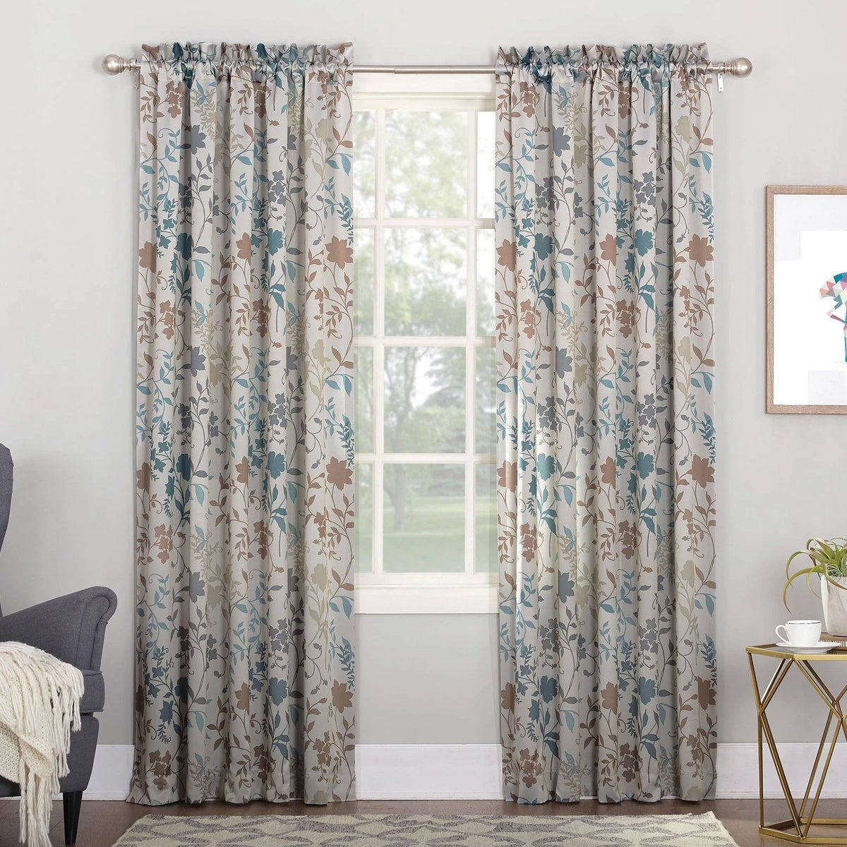 2X Energy Efficient Rod Pocket Curtain Panels for (54" x 63")