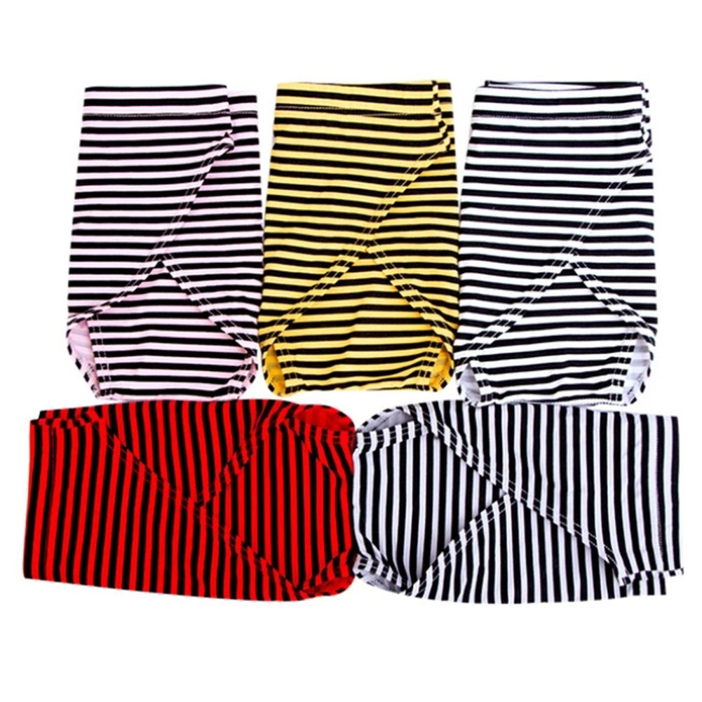 Men's Stripe Briefs for Comfort and Breathability (90% Modal, 10% Spandex)