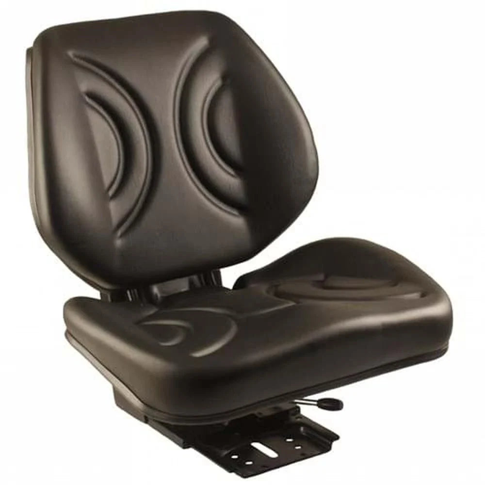 Low Back Seat for Zetor (S8302165) Black Vinyl Mechanical Suspension