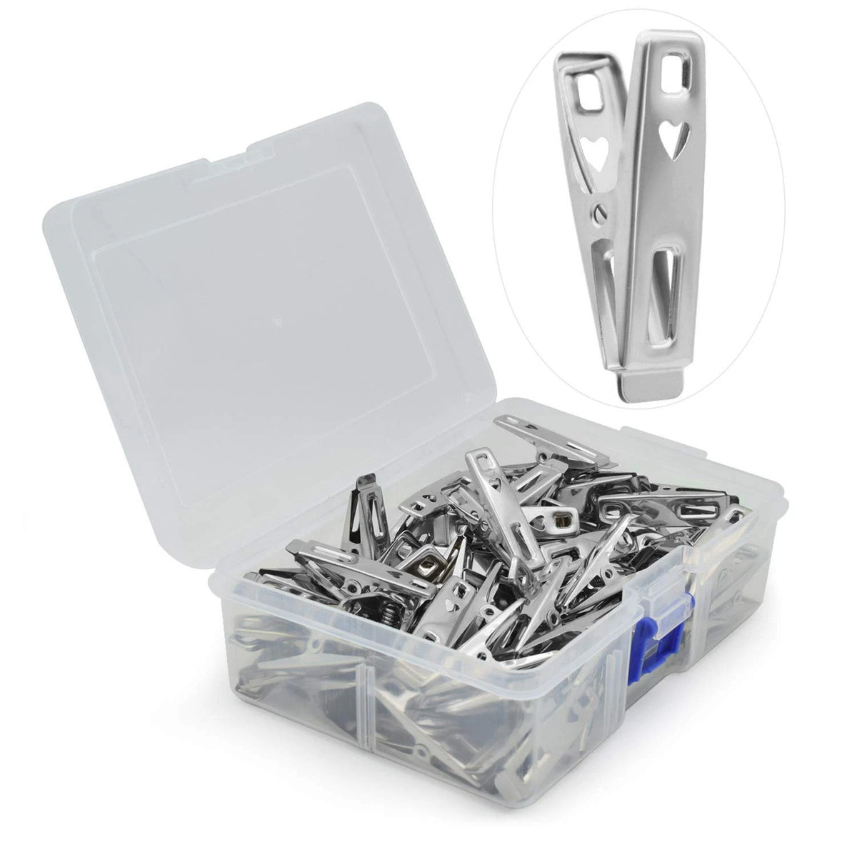 60 PCS Stainless Steel Clothes Pins for Laundry