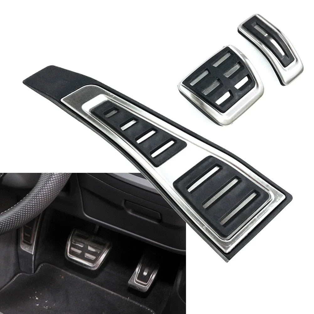 RHD Foot Rest Brake Accelerator Pedal Covers for Audi A4 S4 A5 Q7 (2000–2023)