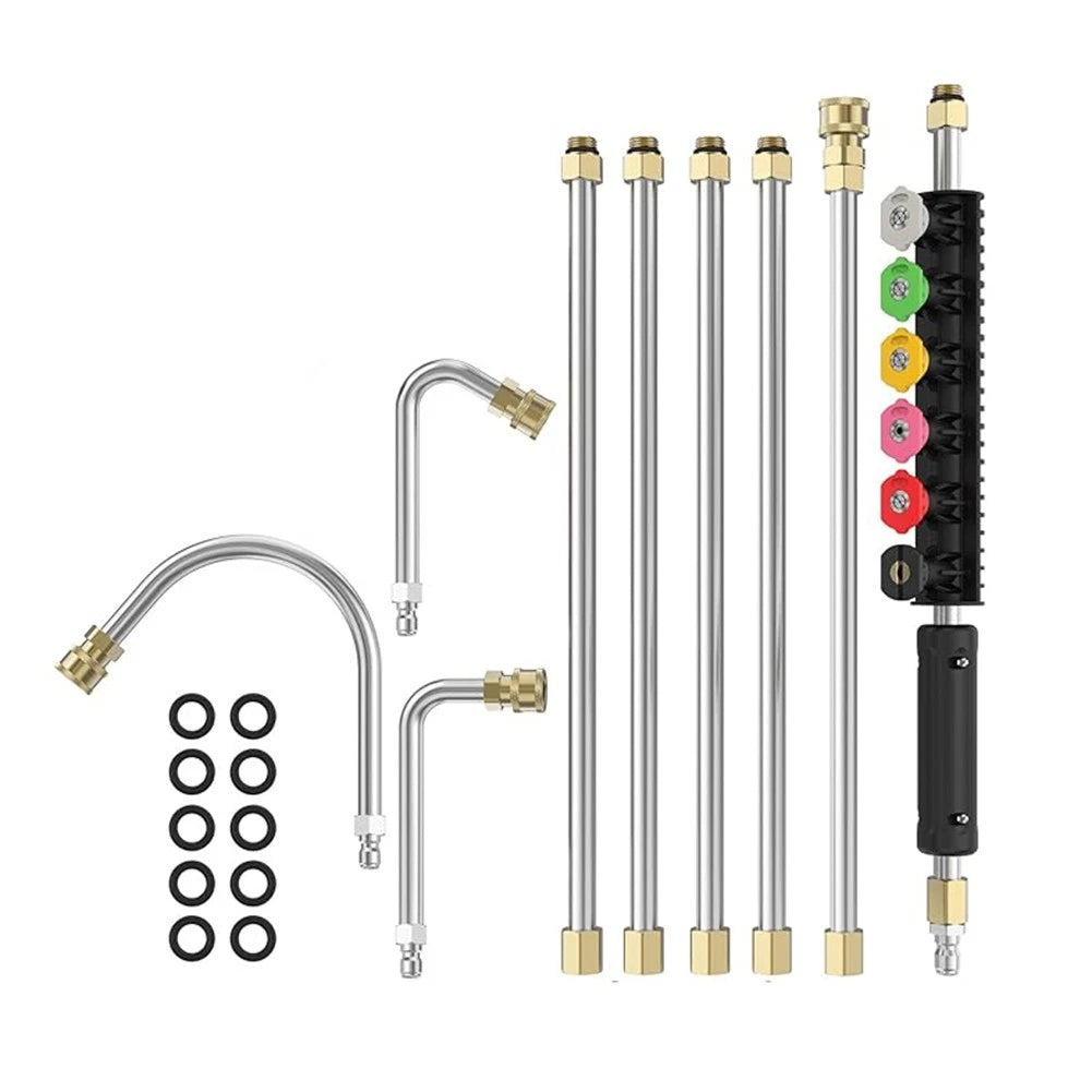 9FT Pressure Washer Wand with 6 Nozzles for Comprehensive Cleaning