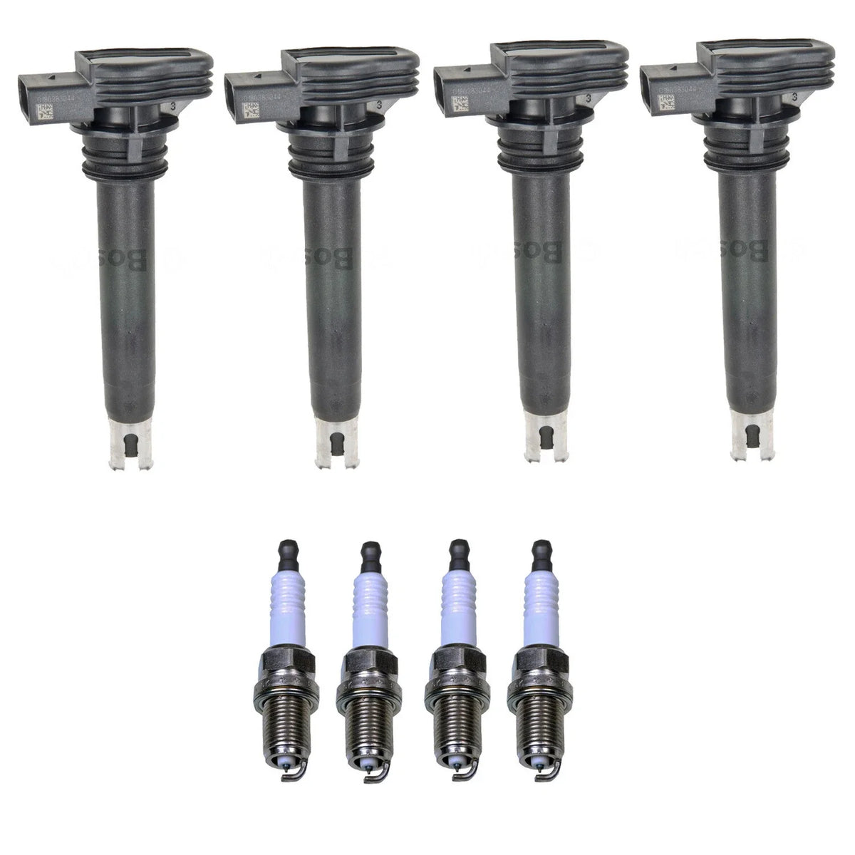 Set of 4 Ignition Coils & Iridium Spark Plugs for Audi A4 GTI (2000–2006)