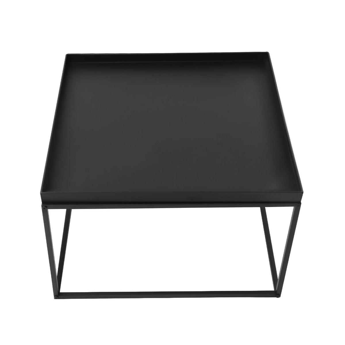 59cm Metal Square Coffee Table for Office Home - Matt Black