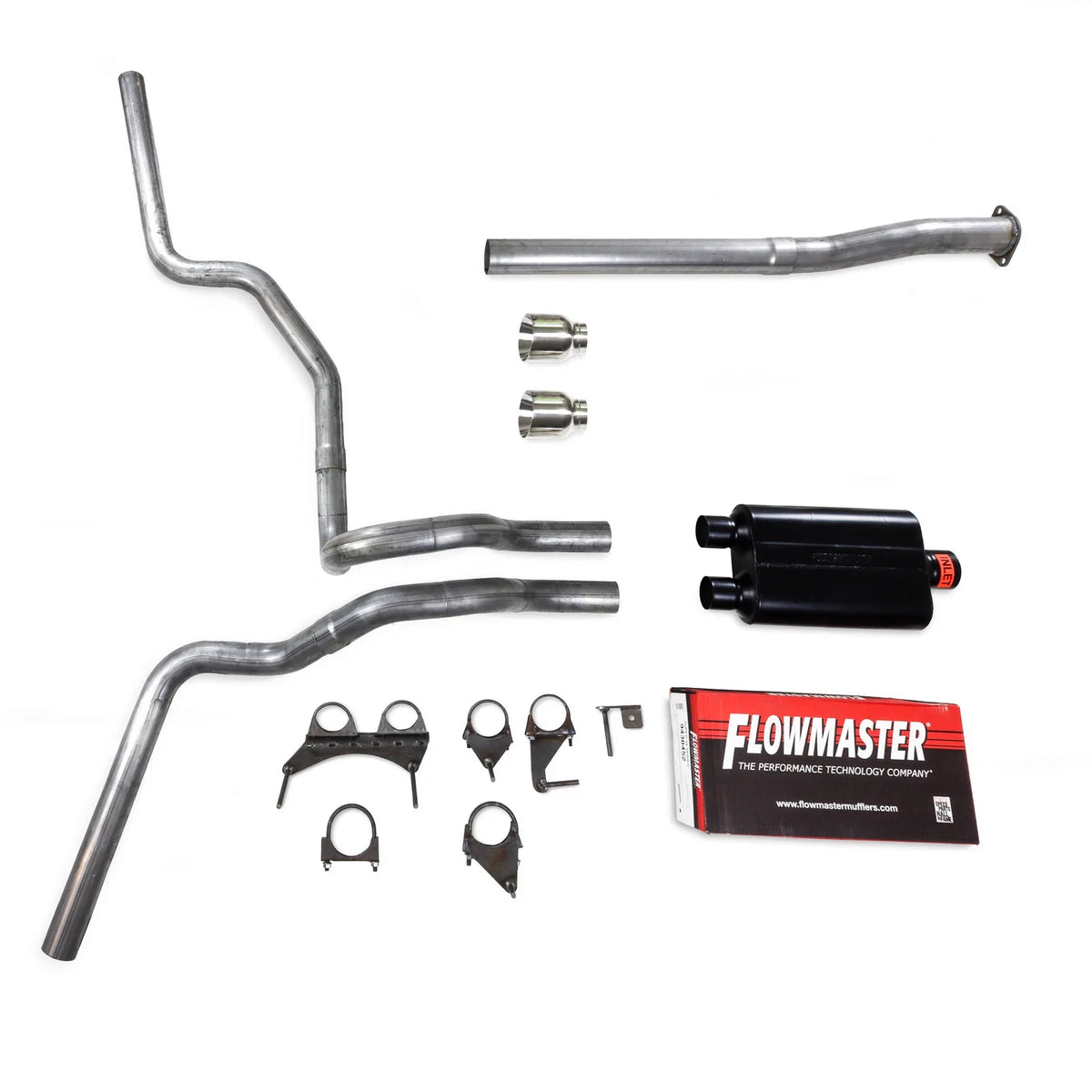 Dual Exhaust Kit for Toyota Tacoma (2016–2023) - Flowmaster Super 44 Tips