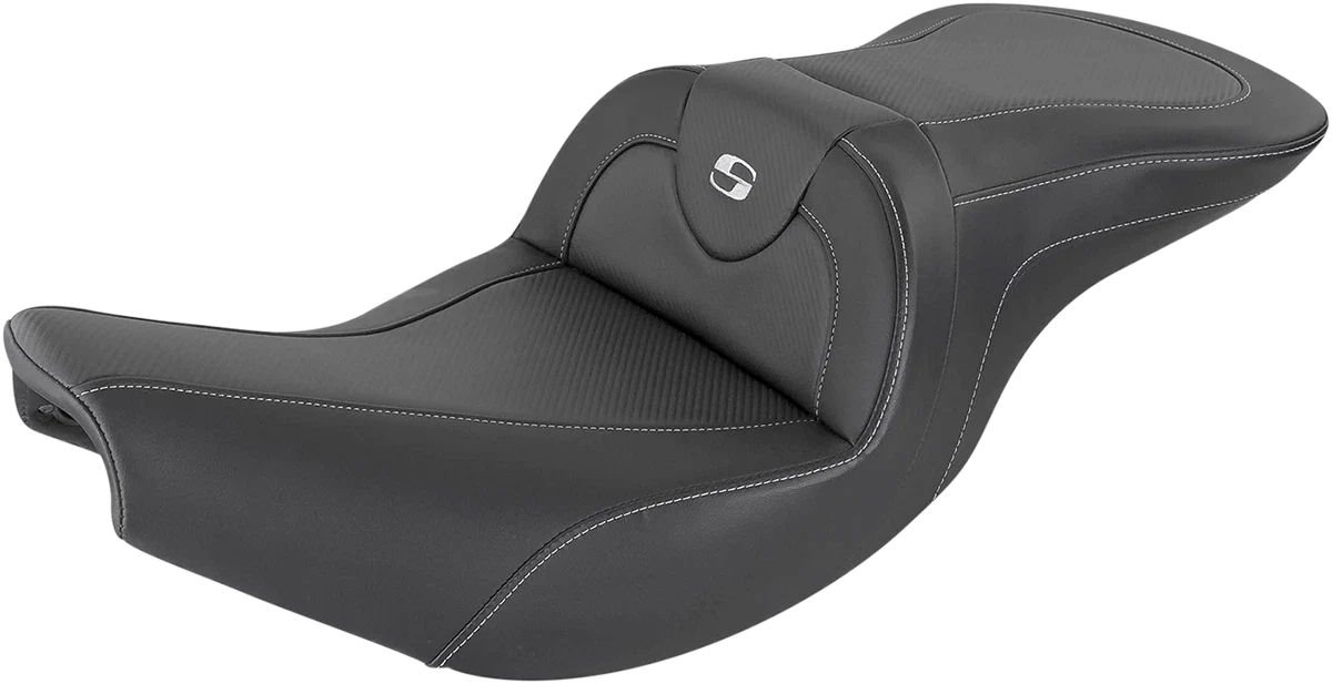 SADDLEMEN Roadsofa Seat for Indian (Without Backrest, Carbon Fiber, Black)