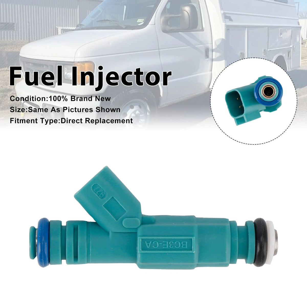 1Pcs Fuel Injector for Ford E-350 E-450 Super Duty (2004–2009) 0280156217, 4C2Z9F593DA