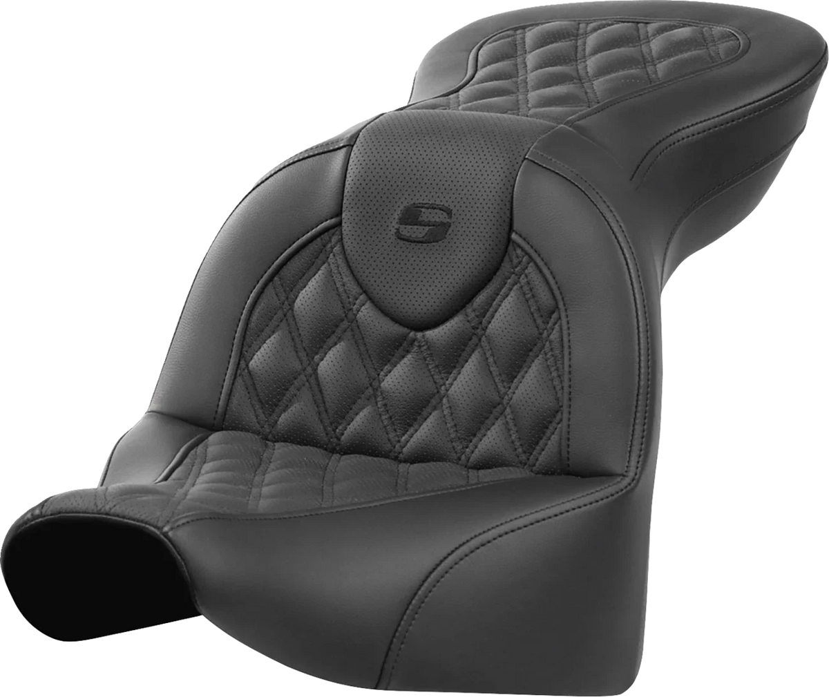 SADDLEMEN Roadsofa Seat for Harley FXBR/S (2018–2020) - Lattice Stitch