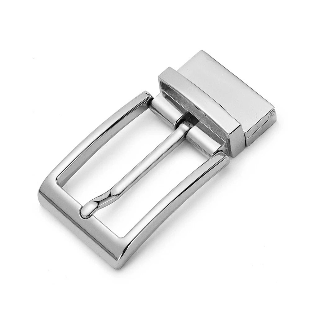 Reversible Belt Buckle Replacement for Universal Fit (1PC) - Silver/Black/Gold