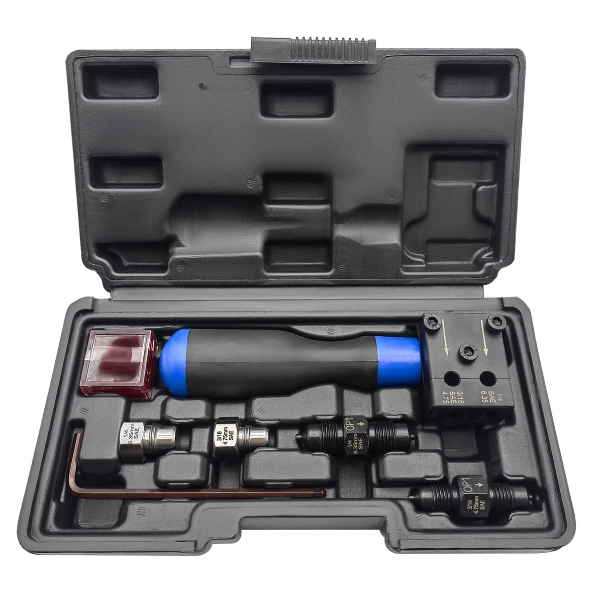 Brake Line Flaring Tool Kit for Automotive Use (3/16 in & 1/4 in)