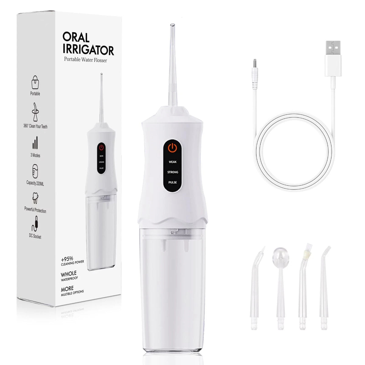 Cordless Water Dental Flosser for Teeth Cleaning and Flossing