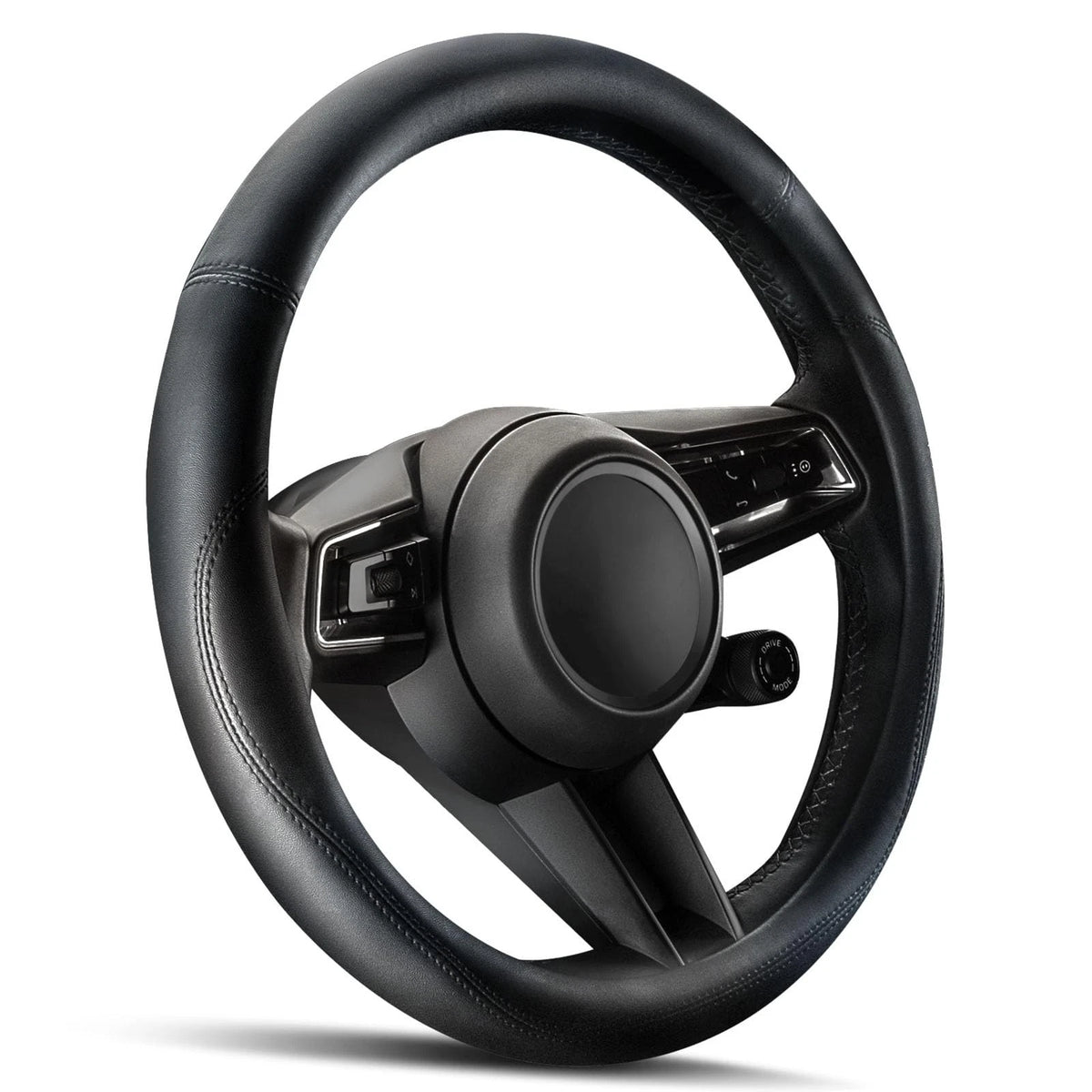 Steering Wheel Cover for Universal Standard Size (14.5"-15") Black