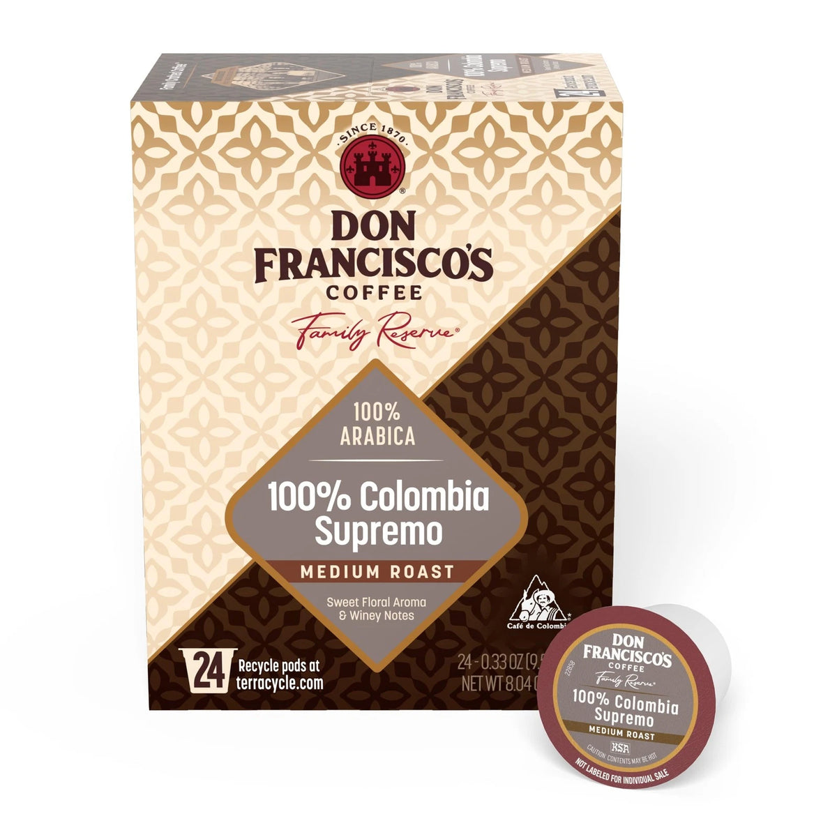 Single Serve Coffee Pods for Keurig Brewers (24 Count, Medium Roast)