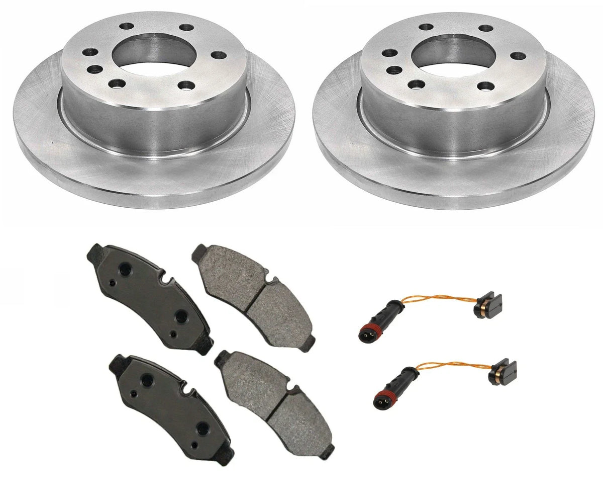 Rear Disc Brake Rotor Pads and Sensors Kit for MB Sprinter 1500 2500 (2010–2018)