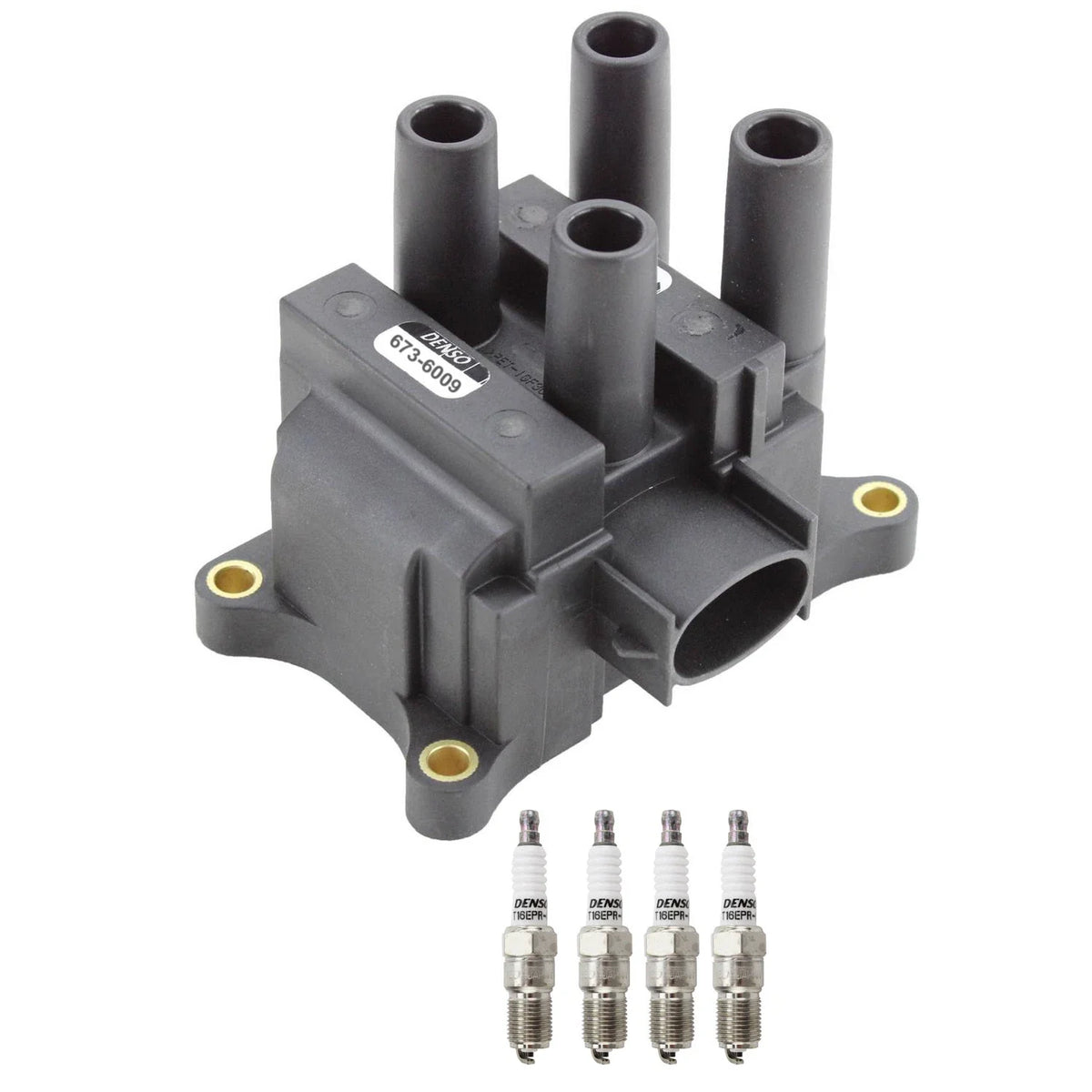 Denso Ignition Coil & 4 Nickel Spark Plugs Kit for Ford Ranger (2001–2011)