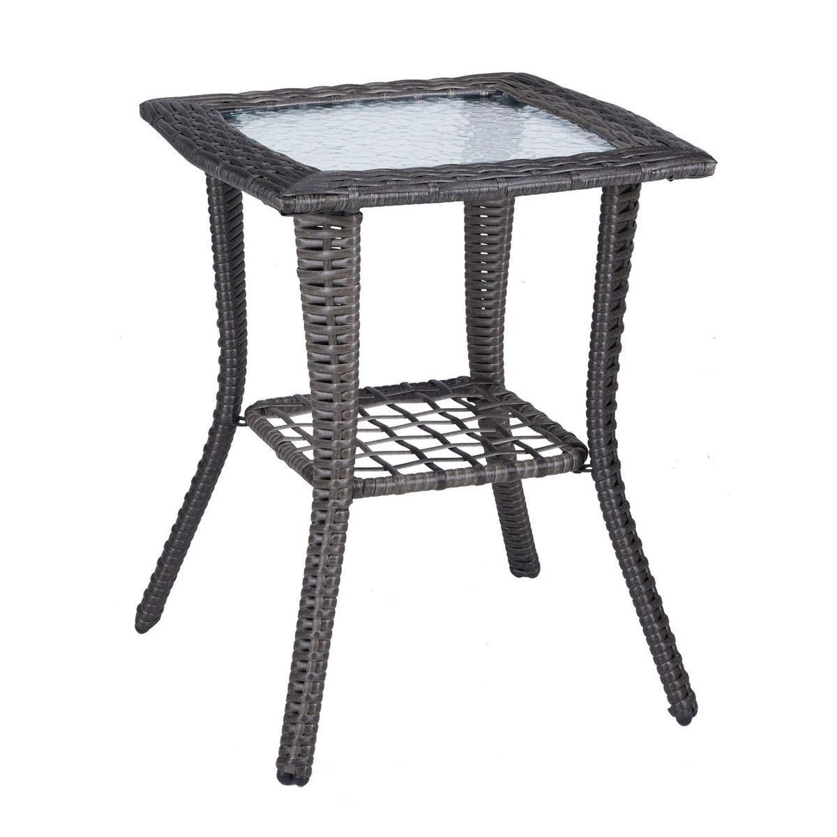 Outdoor Wicker Side Table for Patio Balcony (No Part Numbers Available)