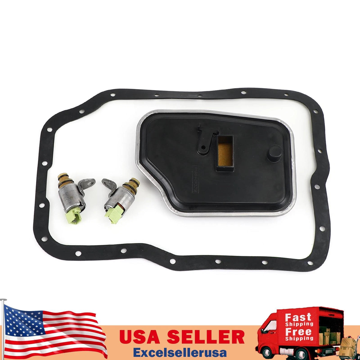 2X Solenoids & Filter for Ford Focus Mazda E (4F27E, XS4P-7H148-AC)