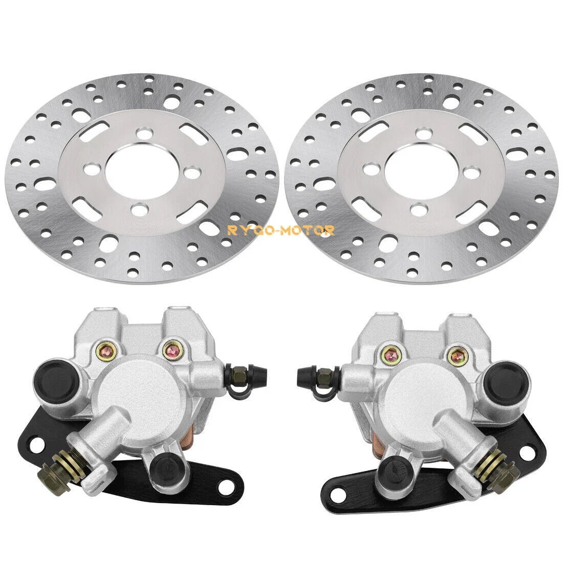 Front Brake Calipers & Rotors for Yamaha Big Bear 350 400 (1985–2006)
