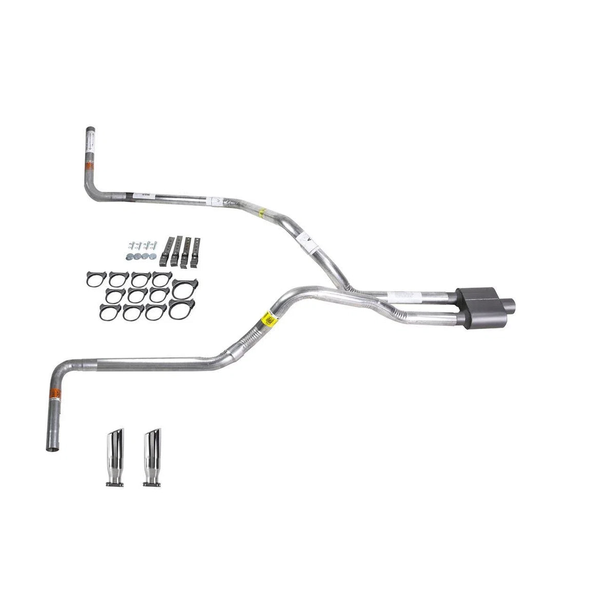 Dual Exhaust 2.5" Pipe & 1 Chamber Muffler for F150 (1998–2004)