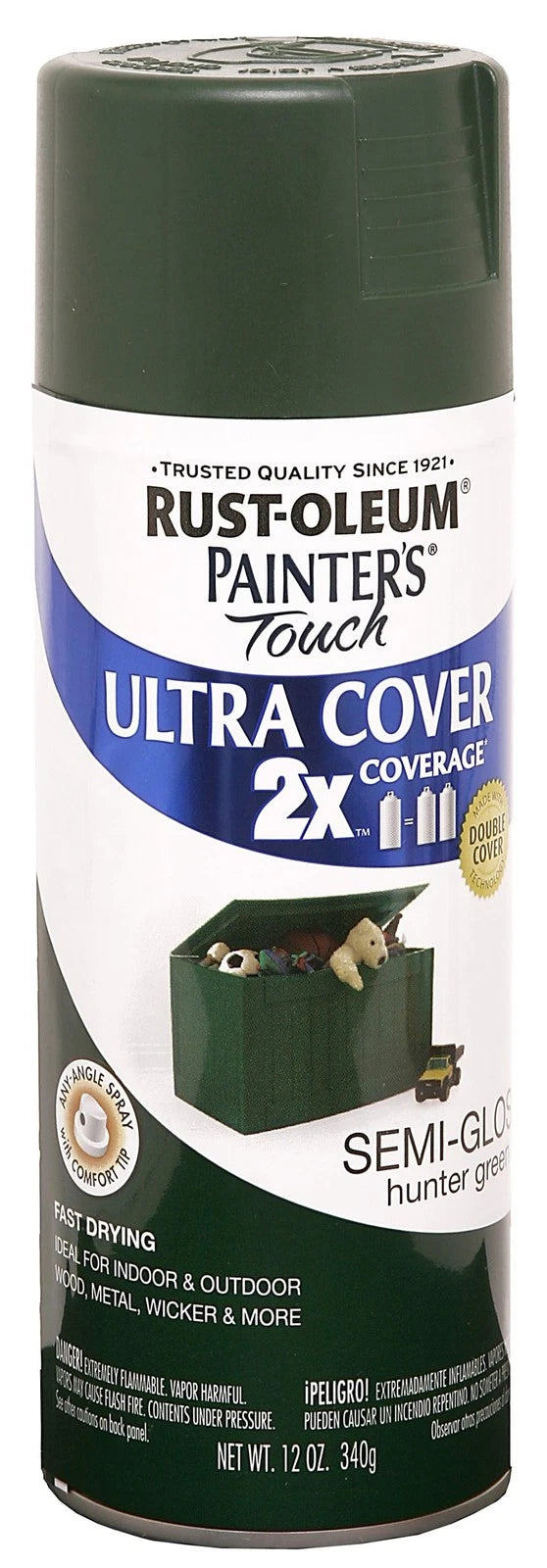 Rust-Oleum Painter's Touch Ultra Cover Semi-Gloss Green 12 Ounce (Pack of 1)
