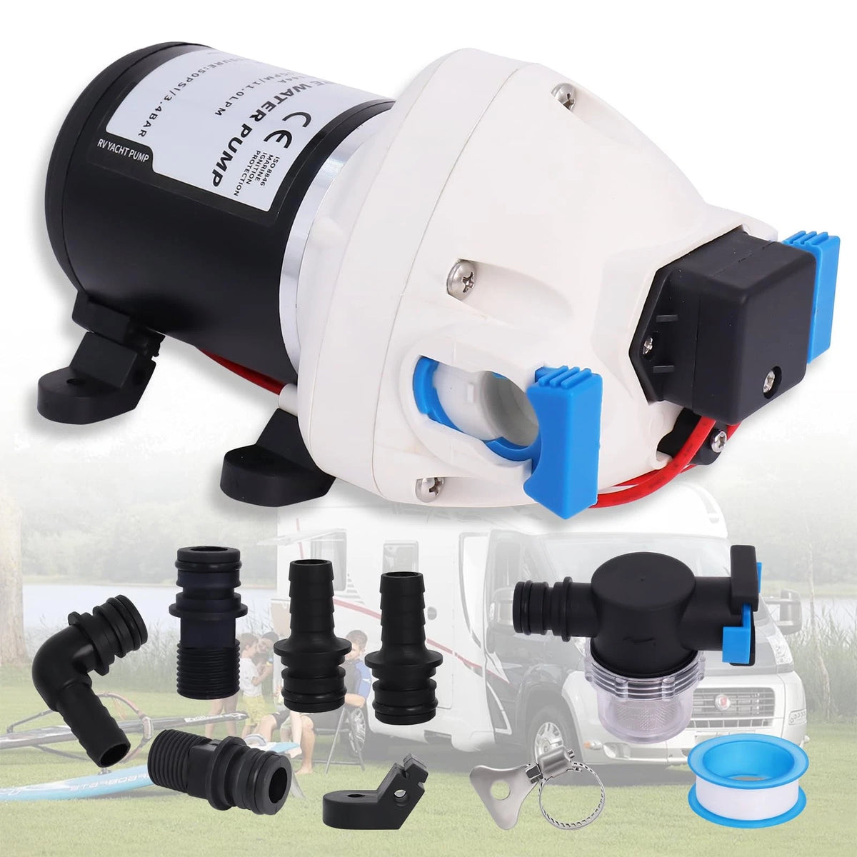 12V DC Water Pump for RV Caravan Boat (3 GPM, 50 PSI)