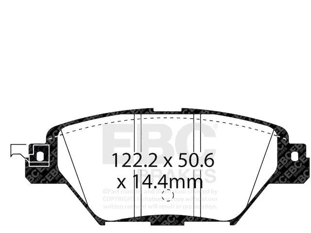 Set of 4 Rear Brake Pads for Mazda CX-9 (2016–2023) DM449FD