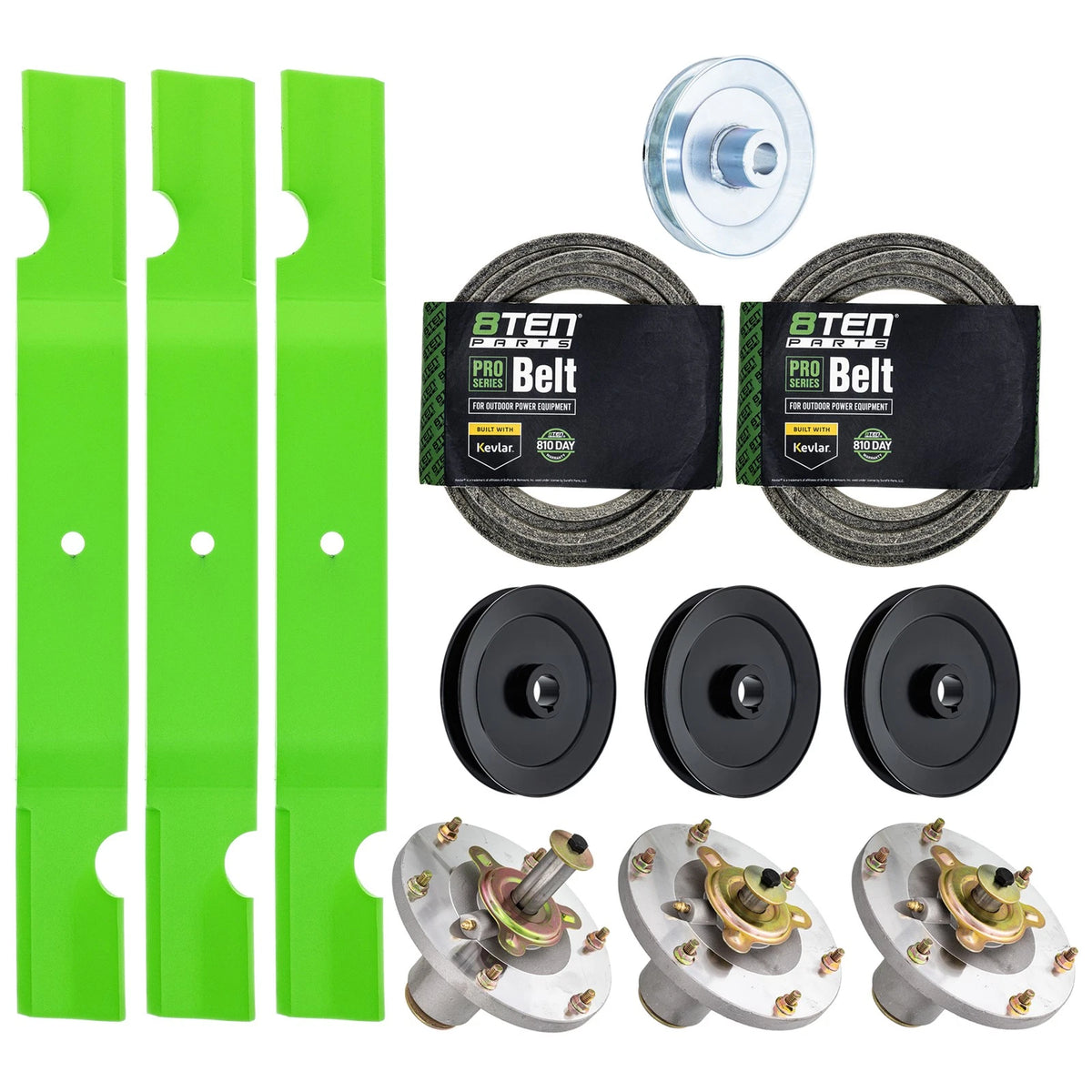 8TEN Blade Spindle Belt Kit for Grasshopper 225 227 (415896, 382085)
