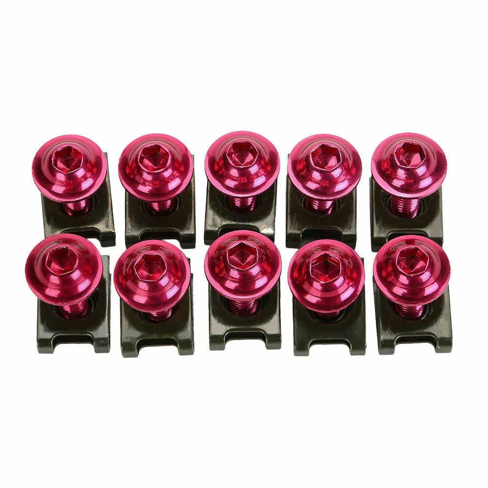 10x M6 Fairing Bolts Clips Screw Spring Nuts for Kawasaki Suzuki