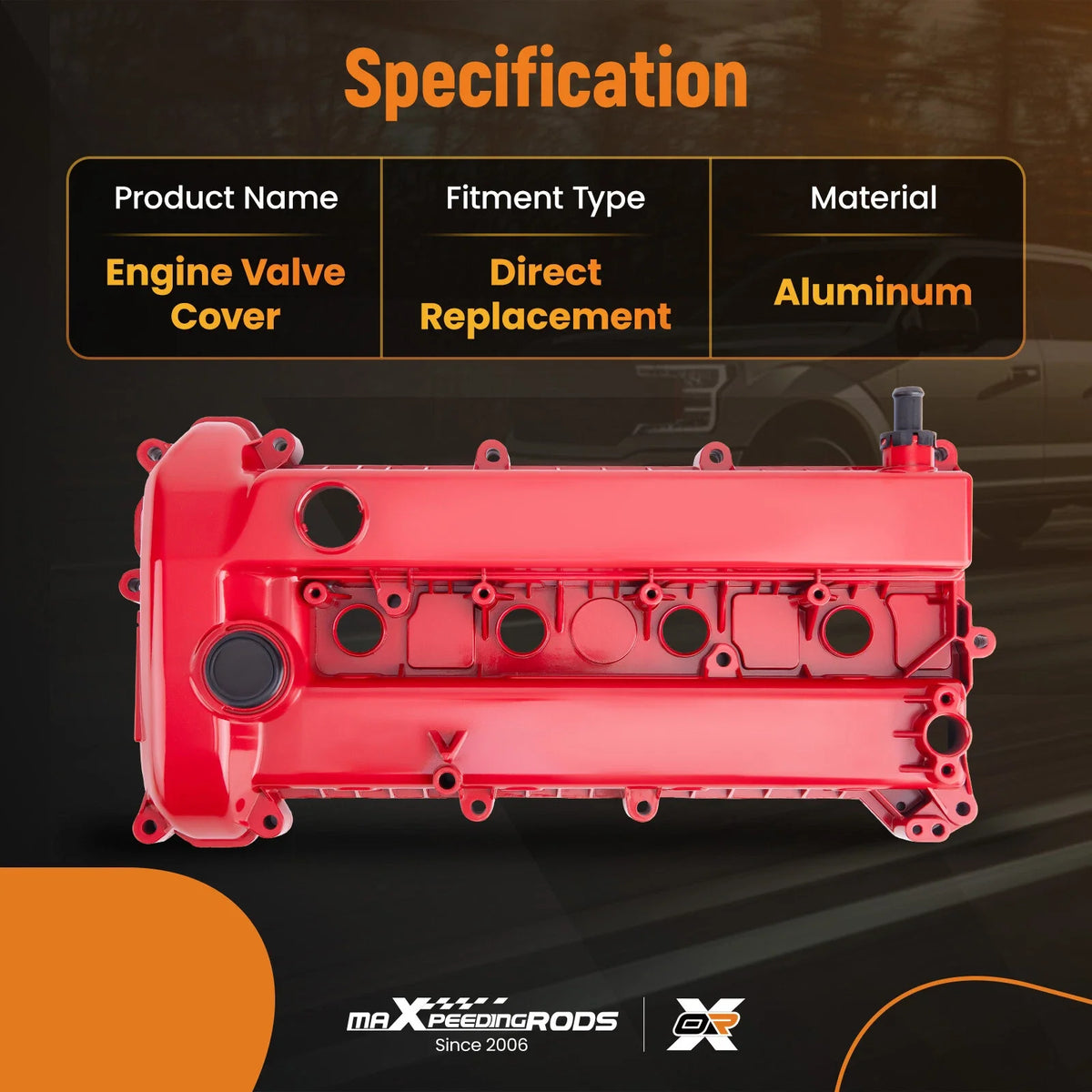 Aluminum Valve Cover with Gasket & Bolts for Mazda 3 (2006–2009)