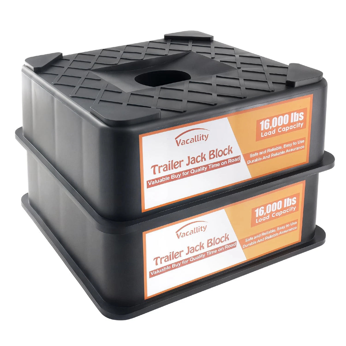 2X Heavy Duty RV Trailer Jack Block Stabilizers (16,000 lbs Capacity)