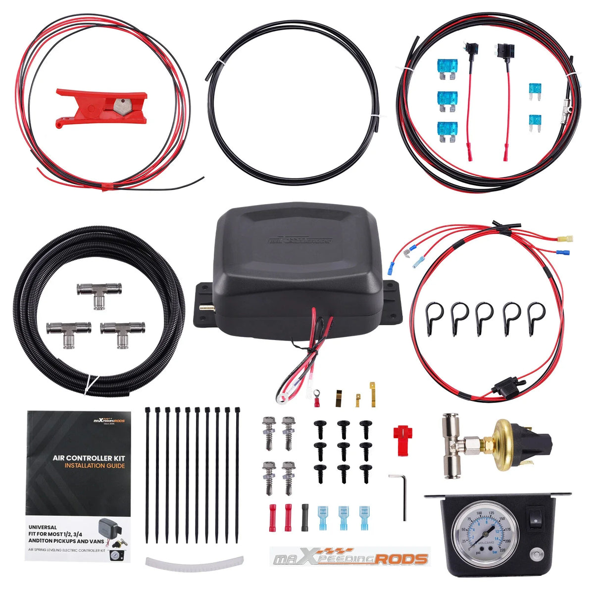 Air Suspension Controller Kit 100 psi for GMC Sierra 1500 2500, Dodge Ram 1500