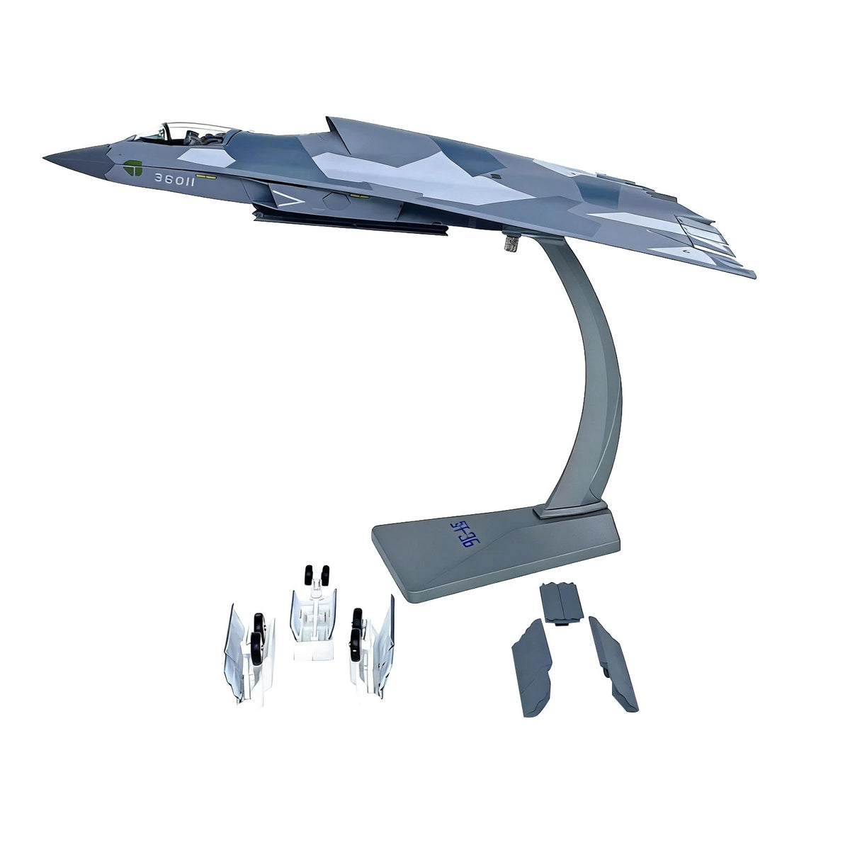 1/72 Diecast Alloy Chinese J-36 Fighter Model with Display Stand