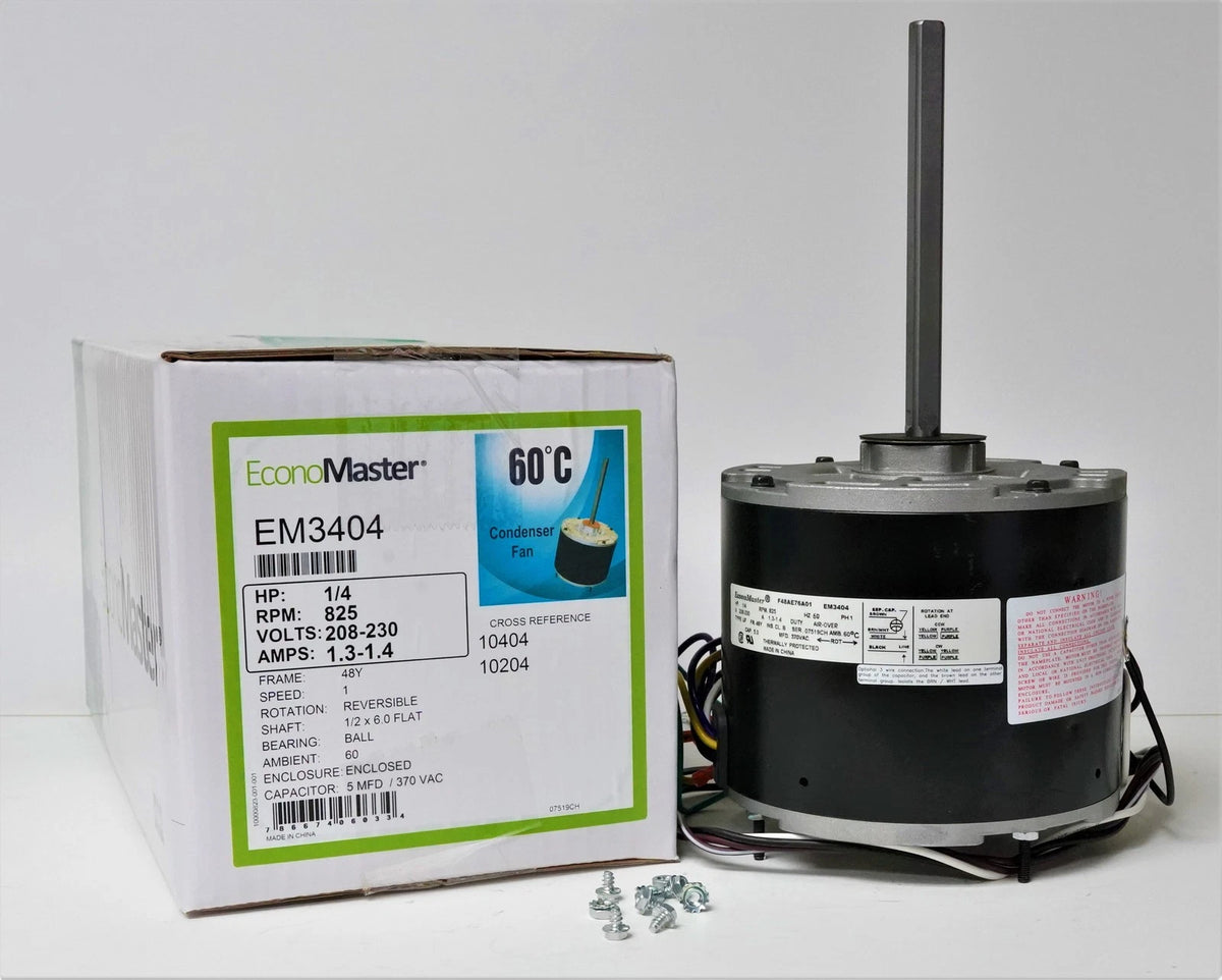 Air Conditioner Condenser Fan Motor for (1/4 HP, 230V, 825 RPM)