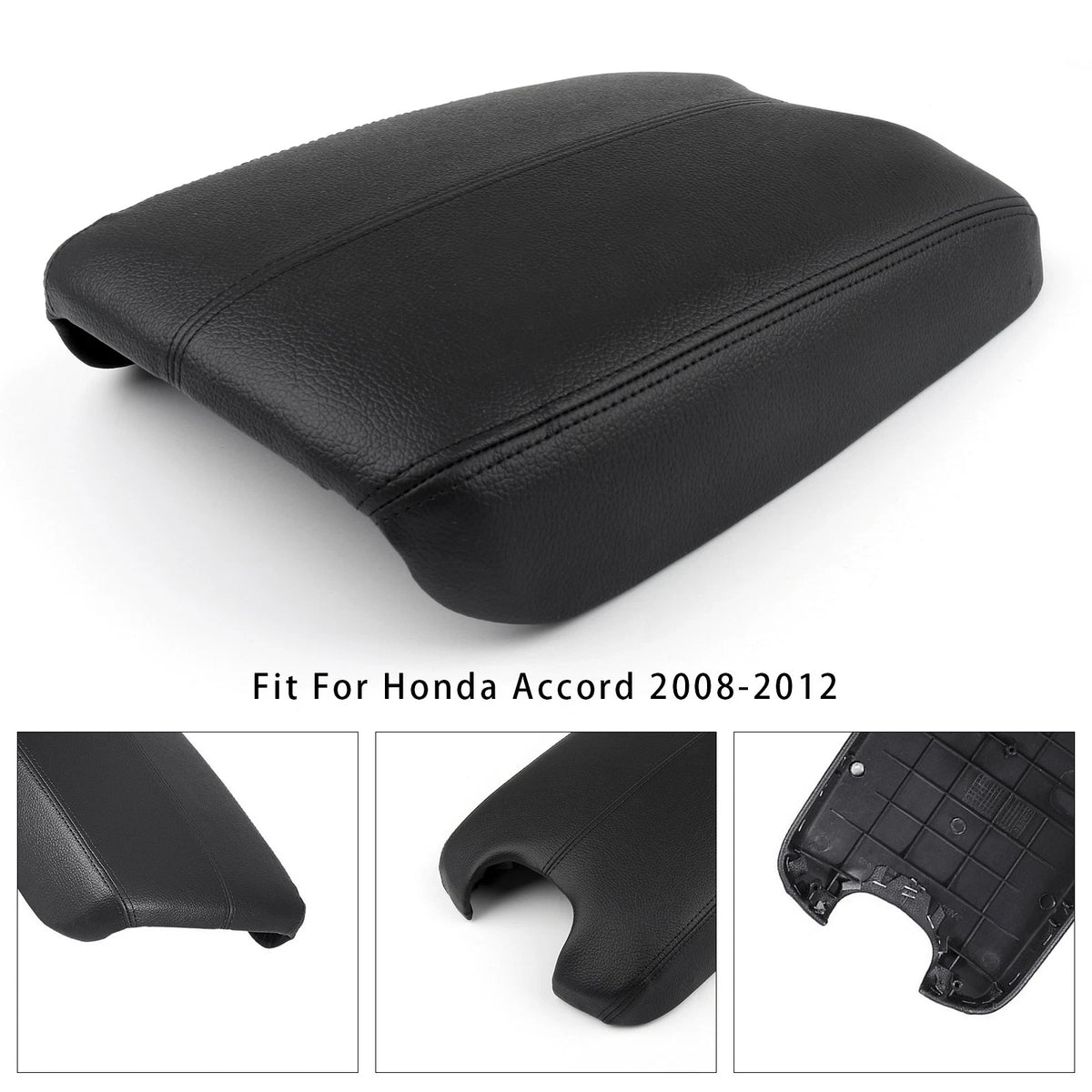 Black Leather Armrest Centre Console Lid for Honda Accord (2008–2012)