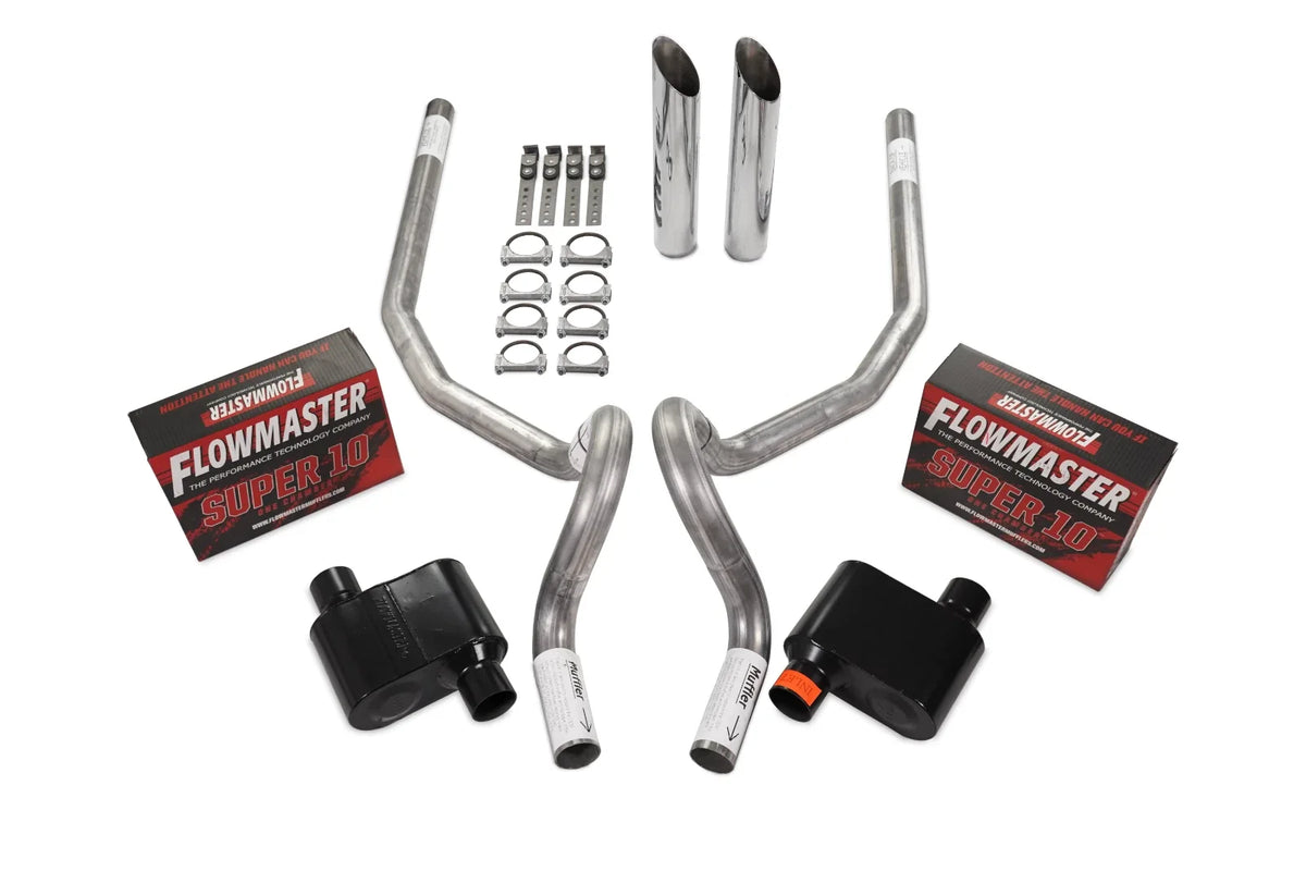 2.5" Dual Exhaust Kit for GM G Body (1978–1988) - Flowmaster Super 10, Rear Exit