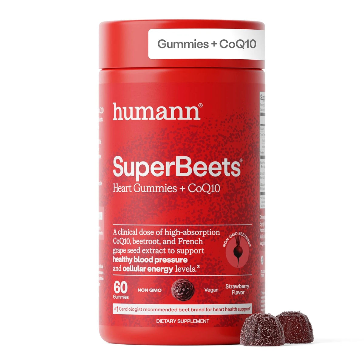 3X Absorption Heart Gummies for Humann SuperBeets (60 Count)