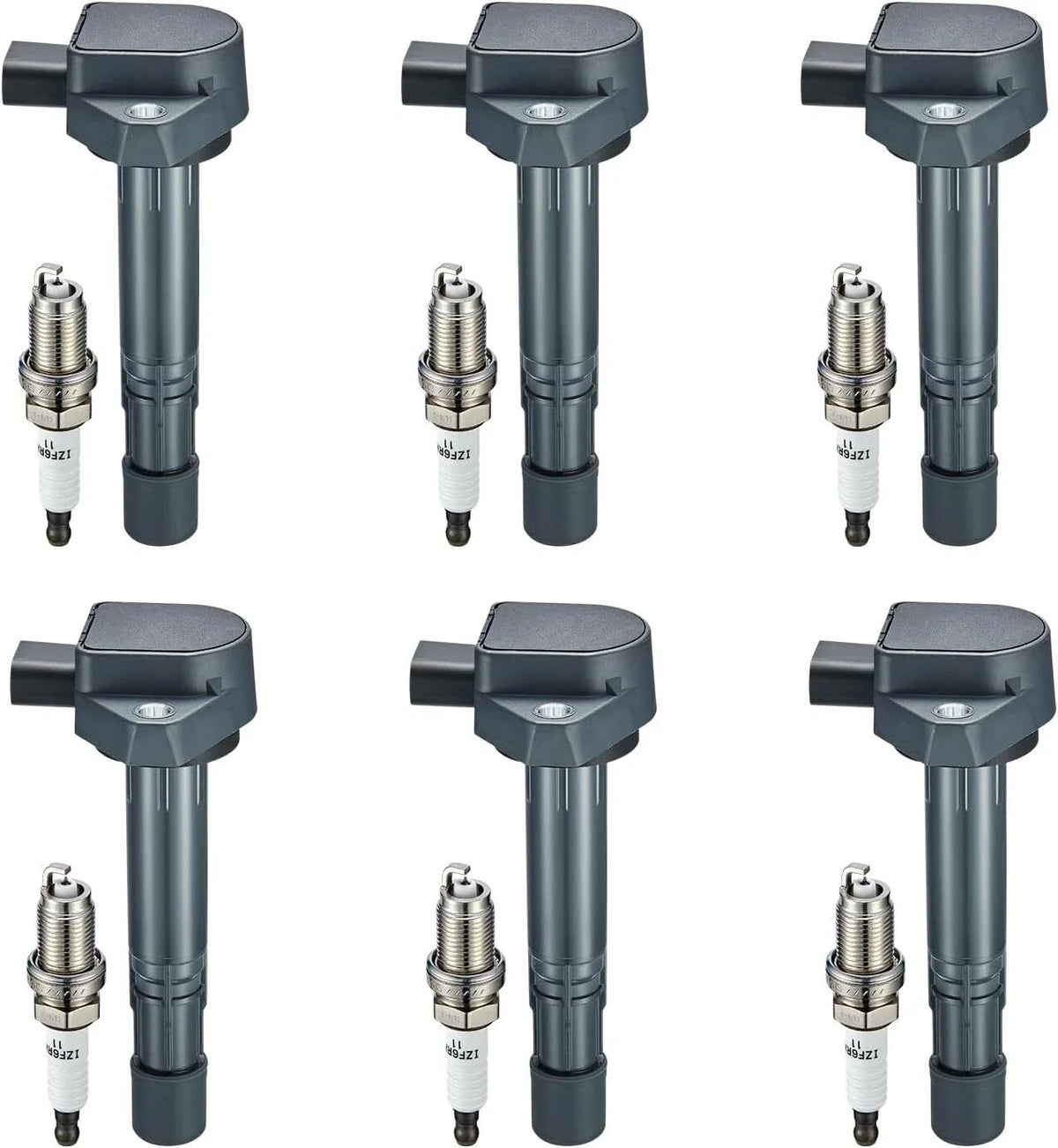 6X Ignition Coils & Spark Plugs for Acura MDX 3.5L V6 (2003–2006)