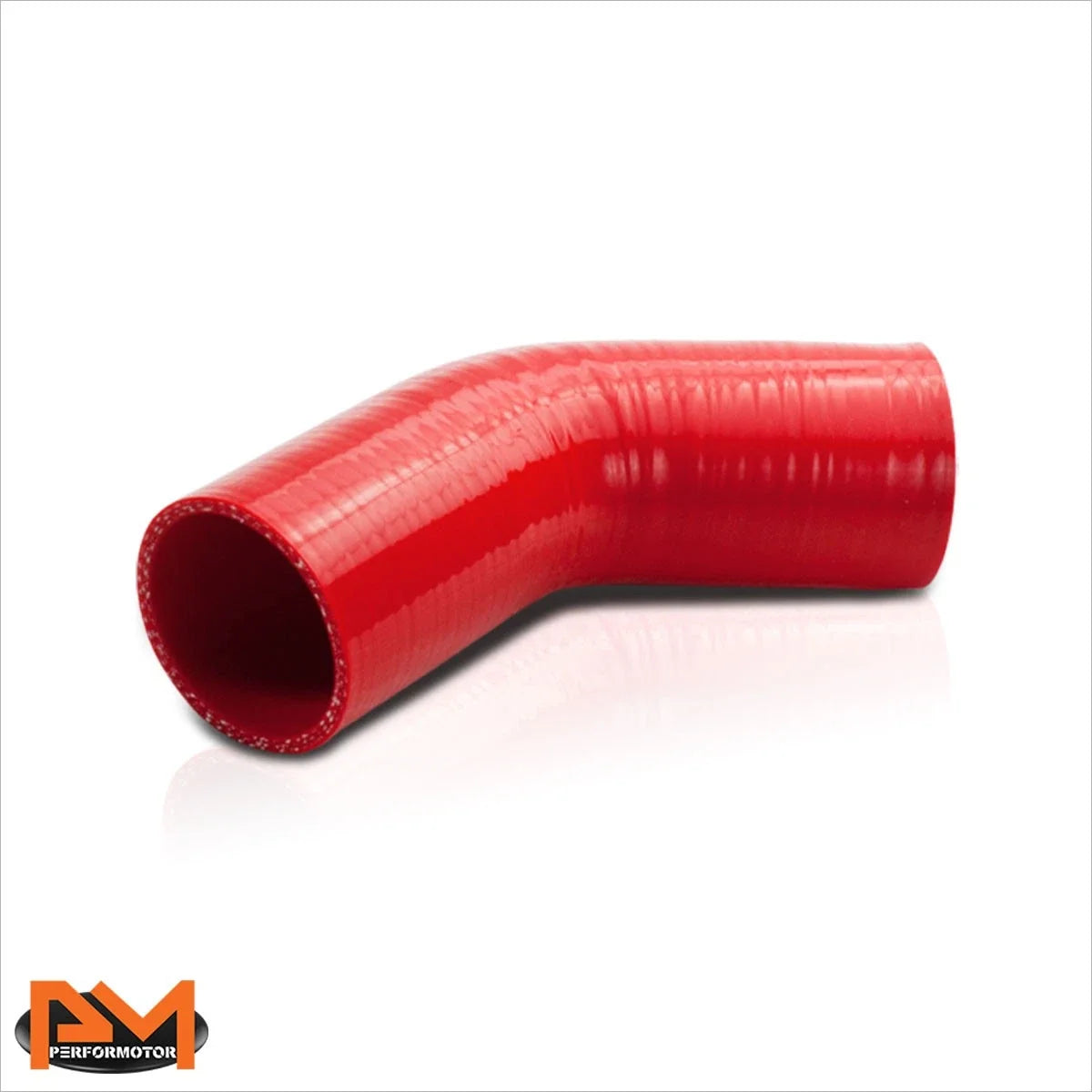 2.5" Elbow Coupler for Turbo/Air Intake/Intercooler (Silicone Hose, Red)