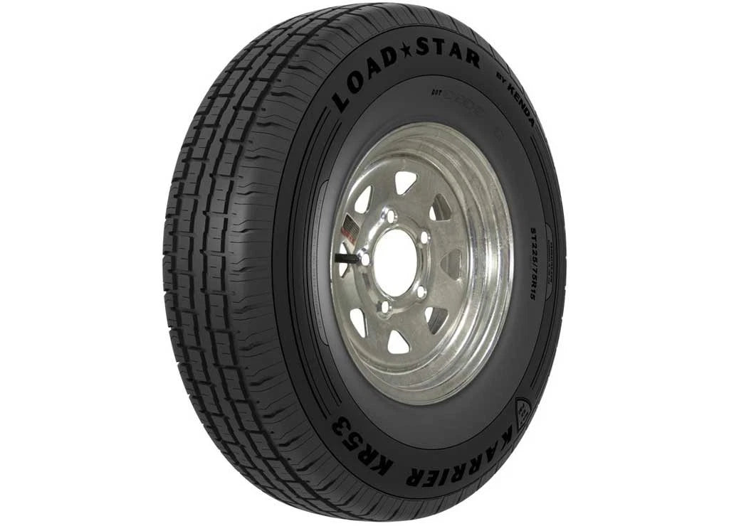ST205/75R14 Tire for Americana Wheel 14x6 5/4.5 Galvanized Spoke