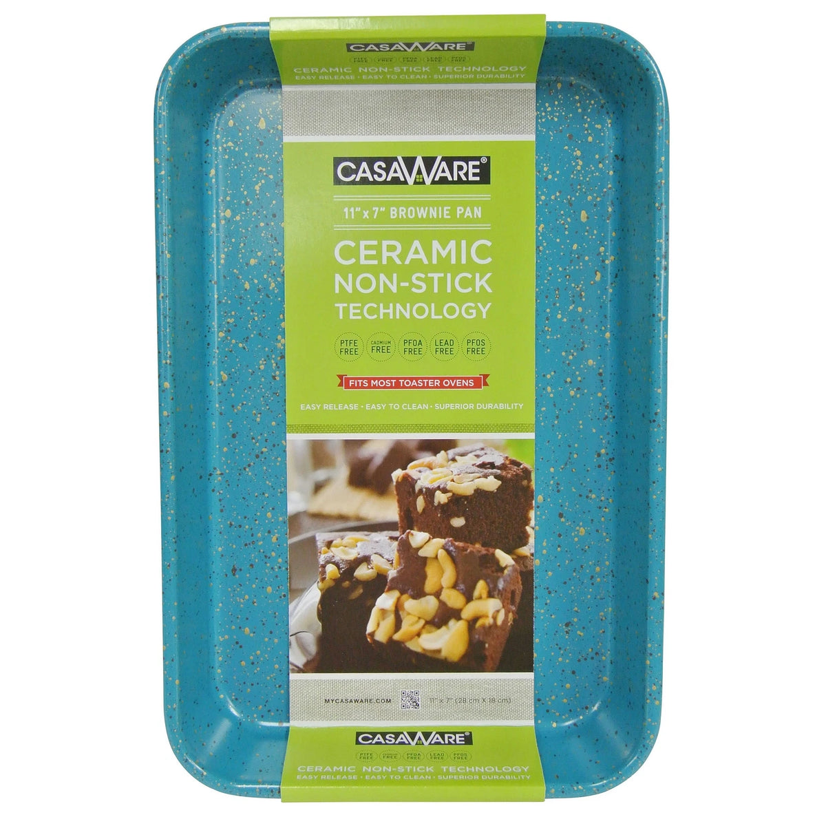 7 x 11-Inch Non-Stick Baking Pan for Toaster Oven (Blue Granite)