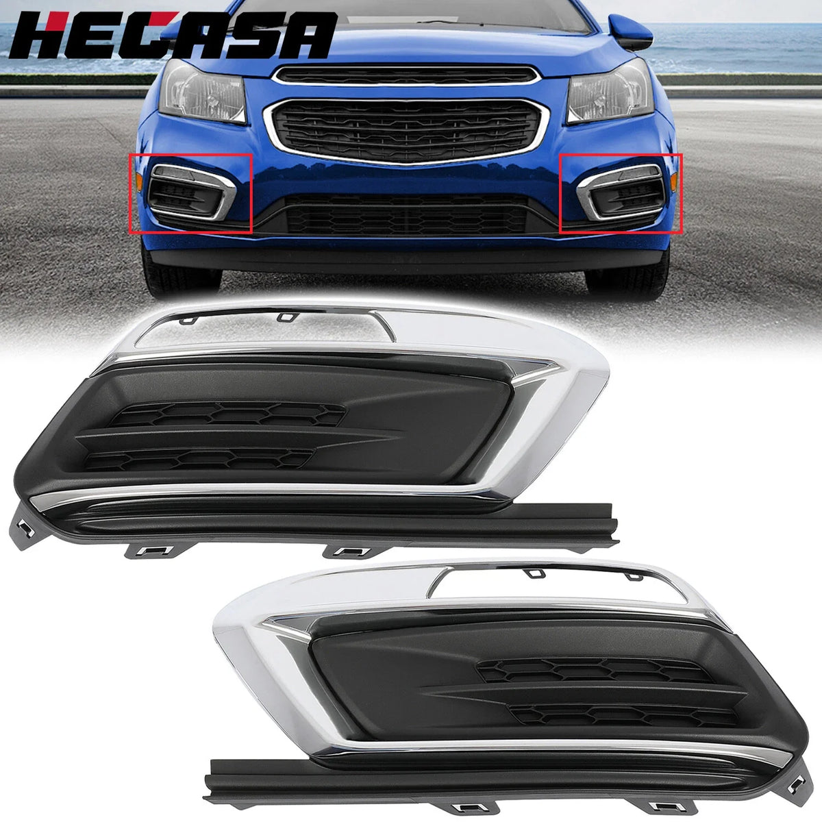 Fog Light Cover Bezel Pair for Chevrolet Cruze (2015–2016) #94516100