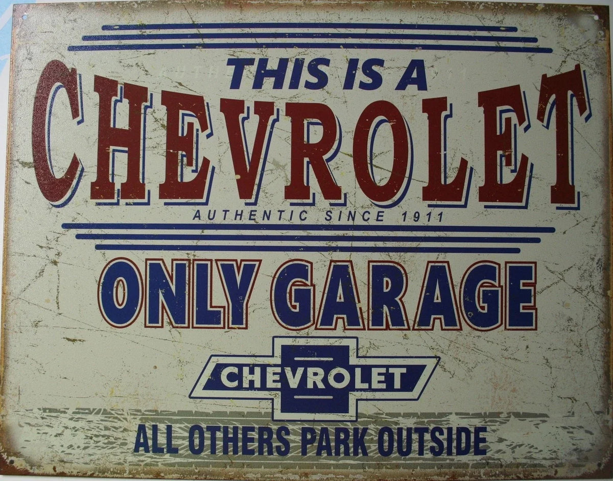 Tin Metal Sign for Chevrolet (Chevy Bowtie SS)