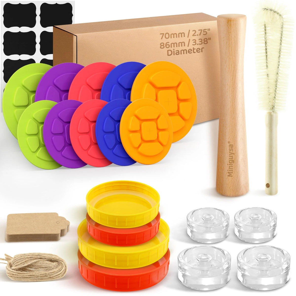 Mixed Mouth Fermentation Kit for Canning Jars (Wide & Regular Mouth)