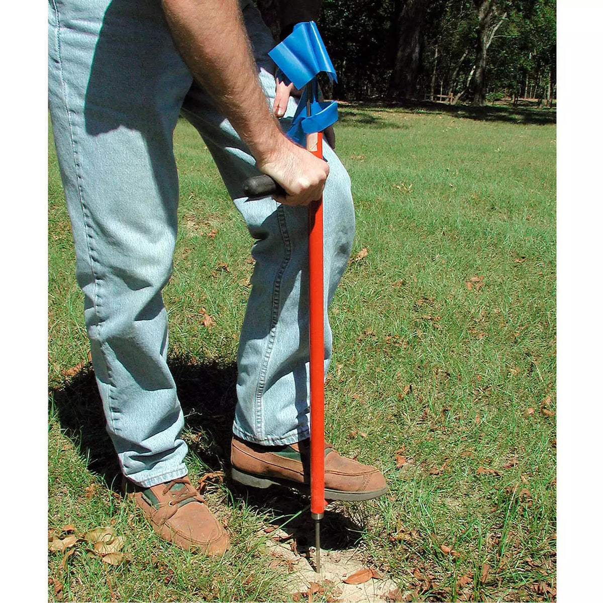 30" Steel Stake Wire Flag Probe and Carrier for Flags