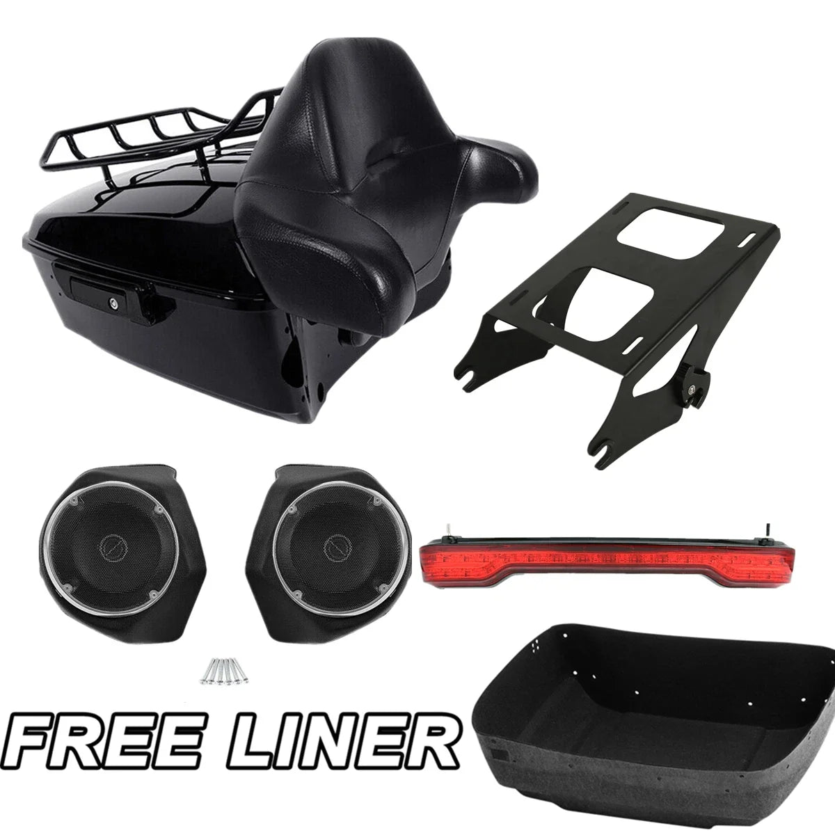 LED Tail Light Speakers Pad for Harley Touring Glide (2014–2026)