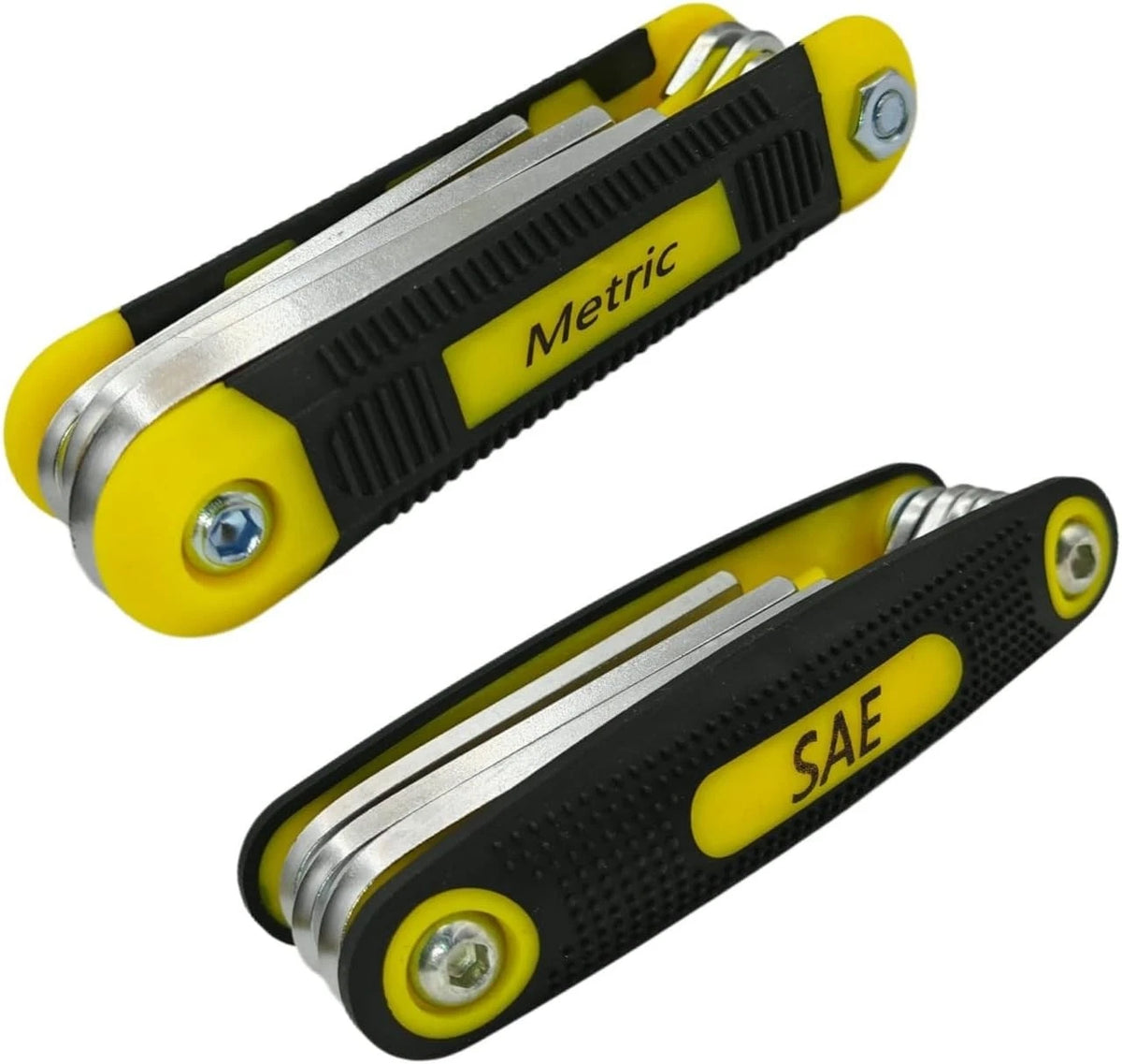 2X 17-Piece Folding Allen Wrench Set for Metric & SAE Sizes