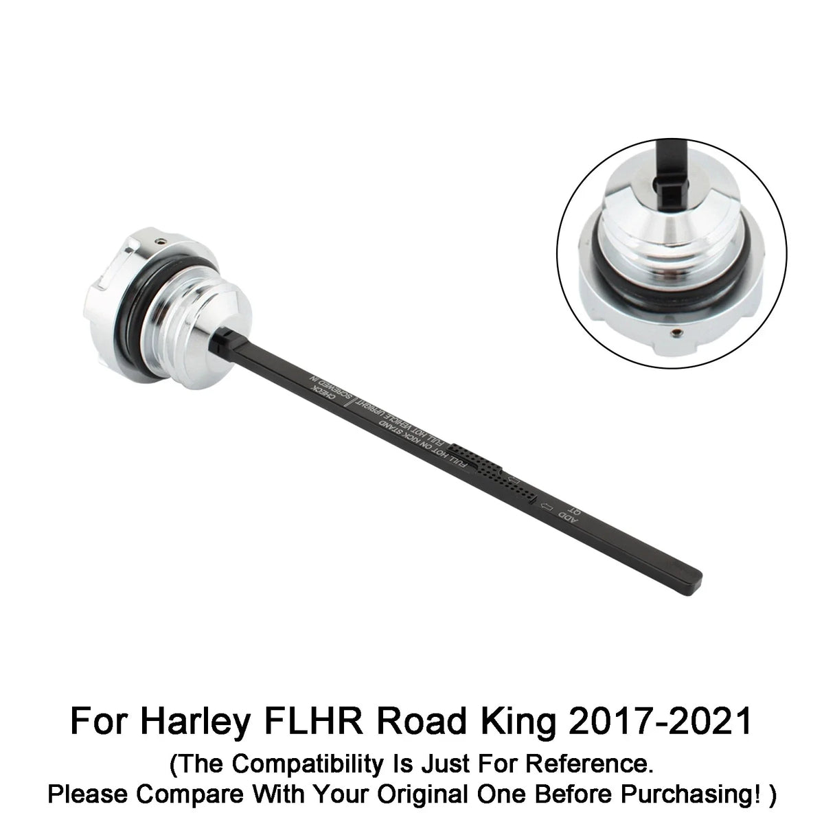 Oil Dipstick Tank Cap Plug for Harley Road Electra Street Glide Road King (2017–2021)
