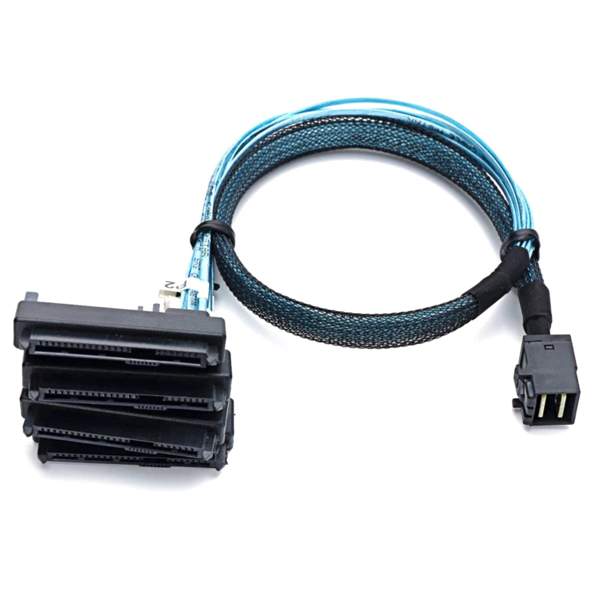 1M Mini SAS HD SFF-8643 to 4 SAS SFF-8482 Forward Breakout Cable
